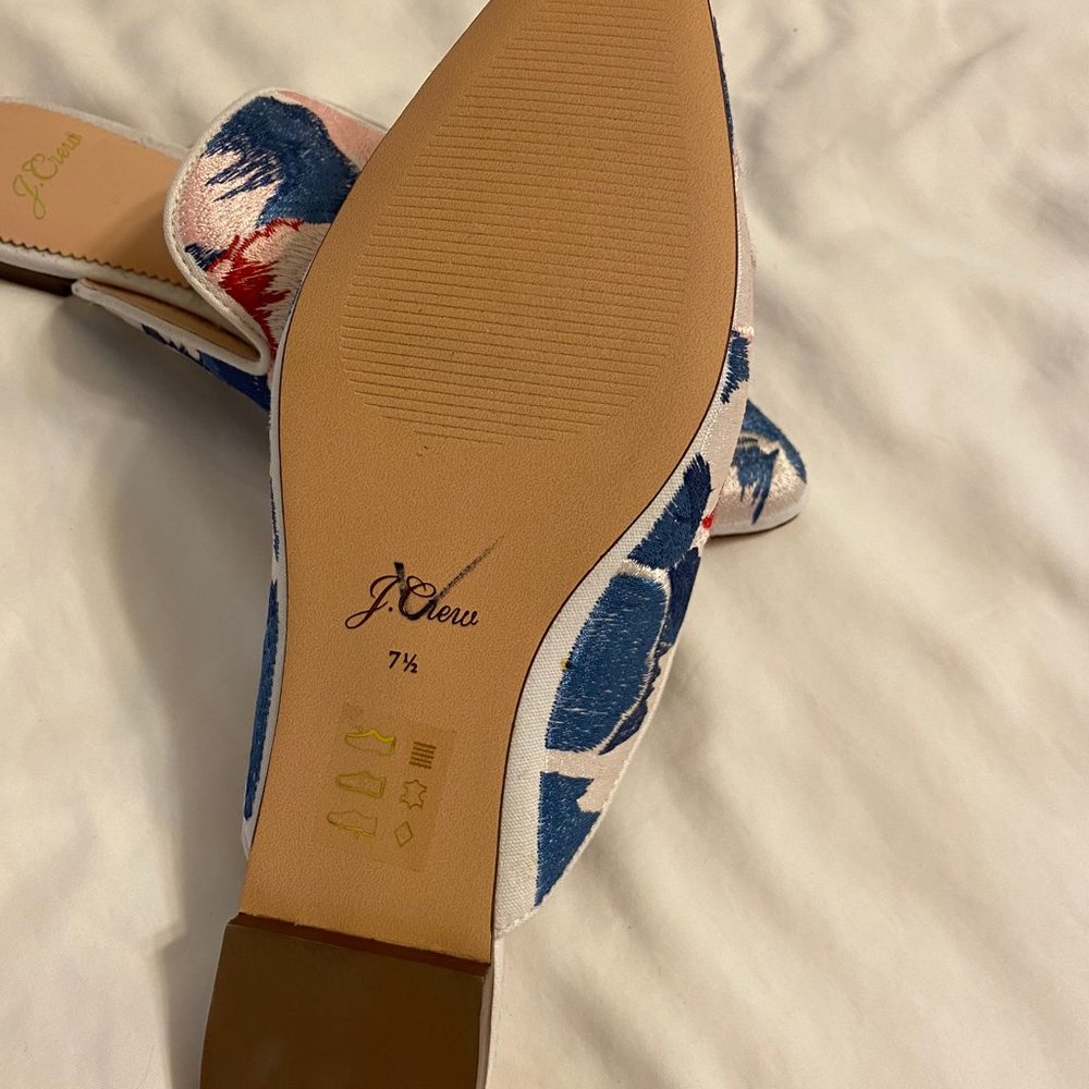 Nwot J.Crew Brocade Pointy Toe Slide - image 3